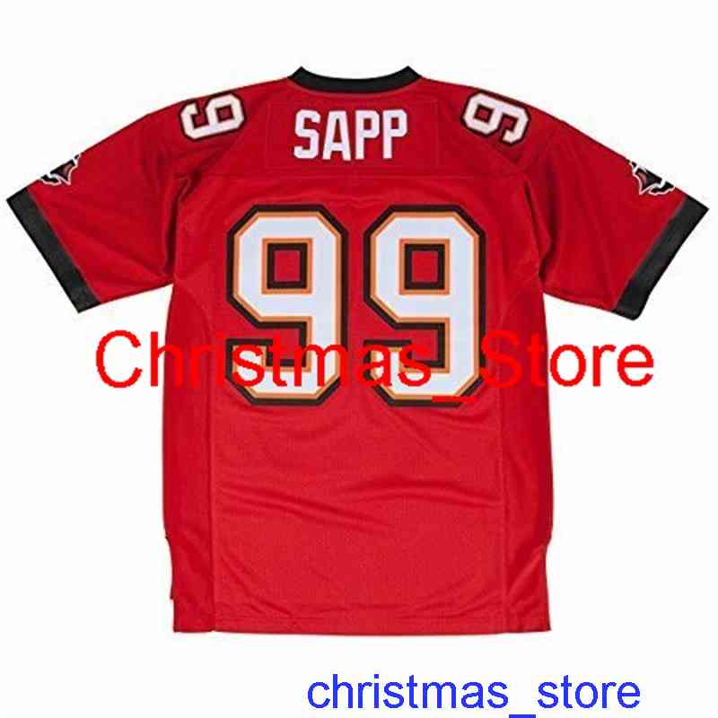 

Men Women Youth Mitchell & Ness 2002 Warren Sapp #99 RED Jersey Stitched Jerseys XS-5XL 6XL, Black