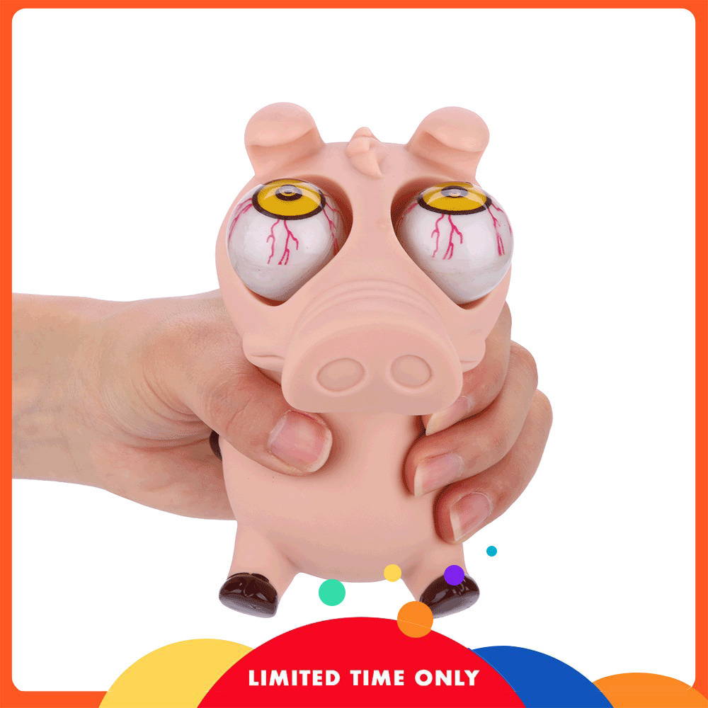 

2022 toyshop 1 Piece Cartoon Animal Lovely Pig Squeeze Vent Toys Antistress Toy Boom Out Eyes Doll Stress Relief Pop Out Stress Reliever The