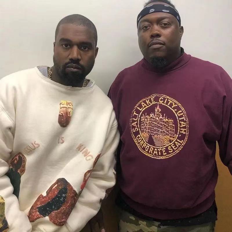 

Kanye European and American fashion brand autumn bottom coat spring and autumn round neck long sleeve t-shirt men's and women's co, Black