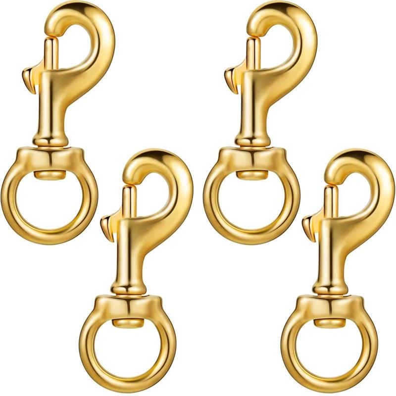 

Hooks & Rails Flag Clips For Rope Solid Brass Flagpole Snap Swivel Clasp Lobster Halyard Accessory Ended Key Ring