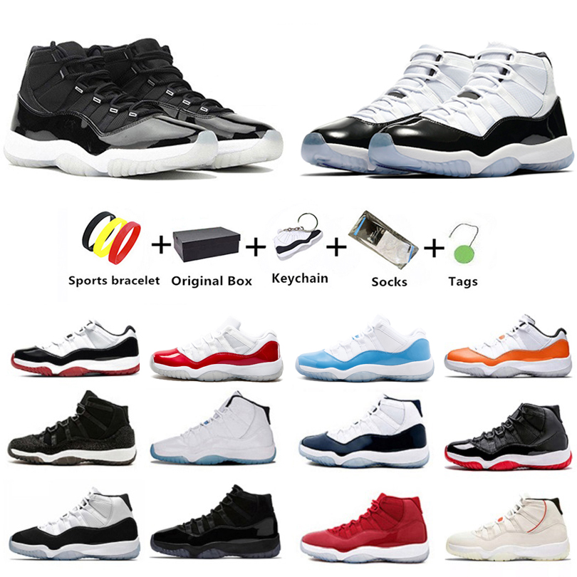 

25th Anniversary Jubilee Jumpman 11s women mens basketball shoes Cap and Gown Bred 11 gamma blue Concord High sports sneakers Cool Grey 36-47, Color#16
