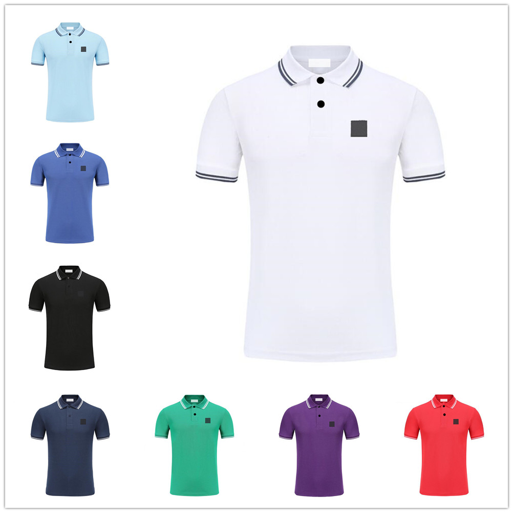 

Men's Polos Top Quality Classic T-Shirts Short Sleeved Summer Cotton Embroidery Luxury T Shirt New Designer Polo Shirt High Street Tee, Royal blue