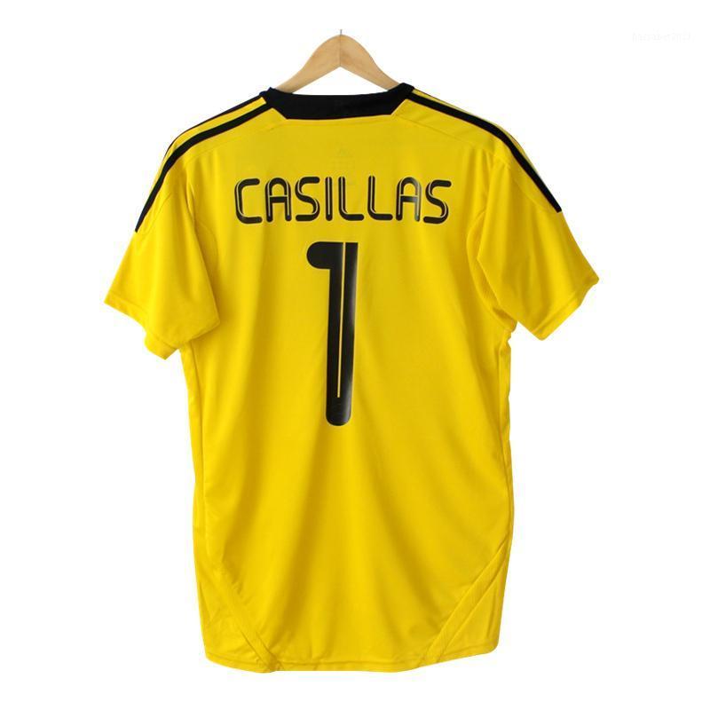 

Men' T-Shirts 2012 RETEO Short Sleeve T-shirt Shirt SOCCER SHIRTS YELLOW CASILLAS CAMISETAS DE FUBOL CAMISA TIME IN STOCK, Casillas 1