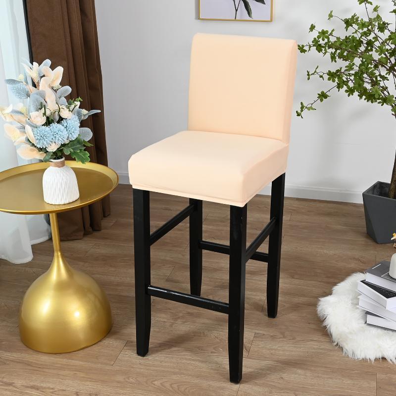 

1-8Pcs Spandex Bar Stool Cover Solid Stretch Counter Pub Armless Slipcover For Dining Room Cafe Barstool Restaurant Chair