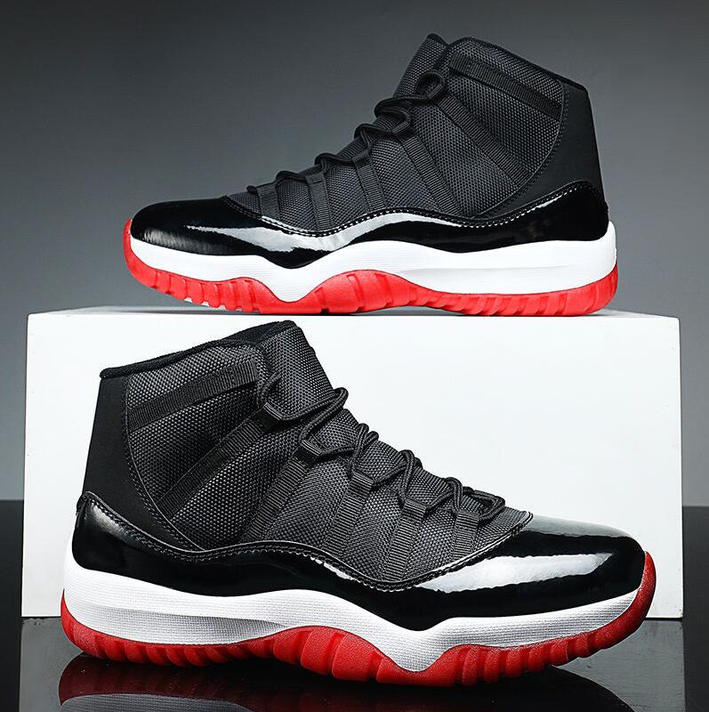 

Men's Women shoes Top Quality Jumpman 11 Bred j11 sneaker 378037-061 Dress shoe, Black