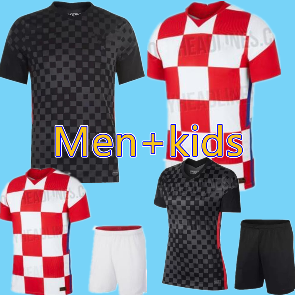

new 2020 MANDZUKIC soccer jerseys 2021 MODRIC PERISIC KALINIC football shirt 20 21 RAKITIC KOVACIC Mens Kids Kit uniforms, Black;yellow
