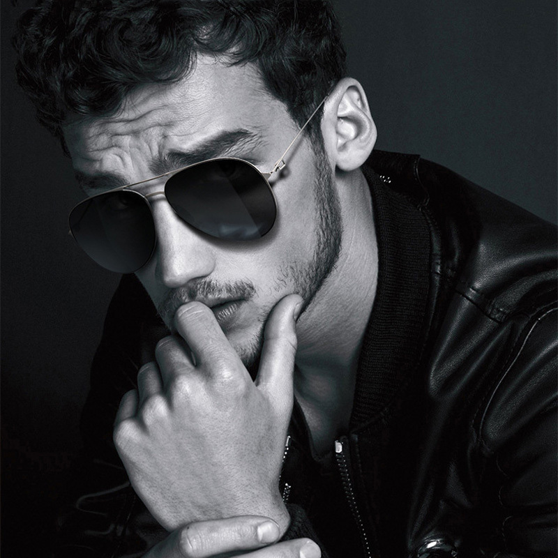 

2021 Oversized Pilot Suglasses Vintage Polarized Driving Sun Glasses for Men Retro Nylon Lens Sunglass UV400 Gafas De Sol 5W9K, White;black