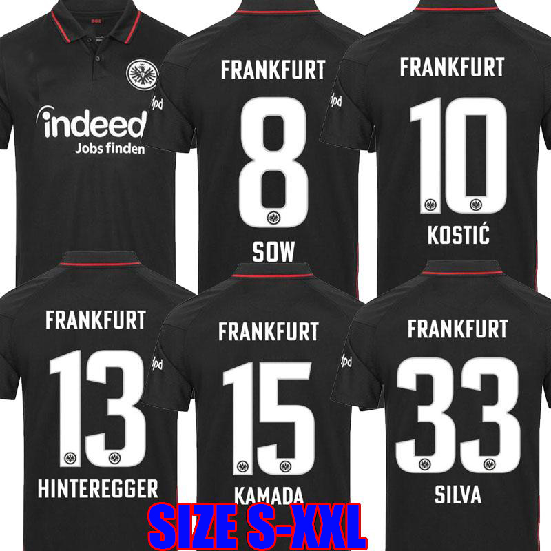 

21 22 Eintracht Frankfurt soccer jersey 2021 2022 Die Adler SOW SILVA KOSTIC JOVIC football uniform kids kit HASEBE KAMADA HINTEREGGER maillot de foot shirt, 20 21 away