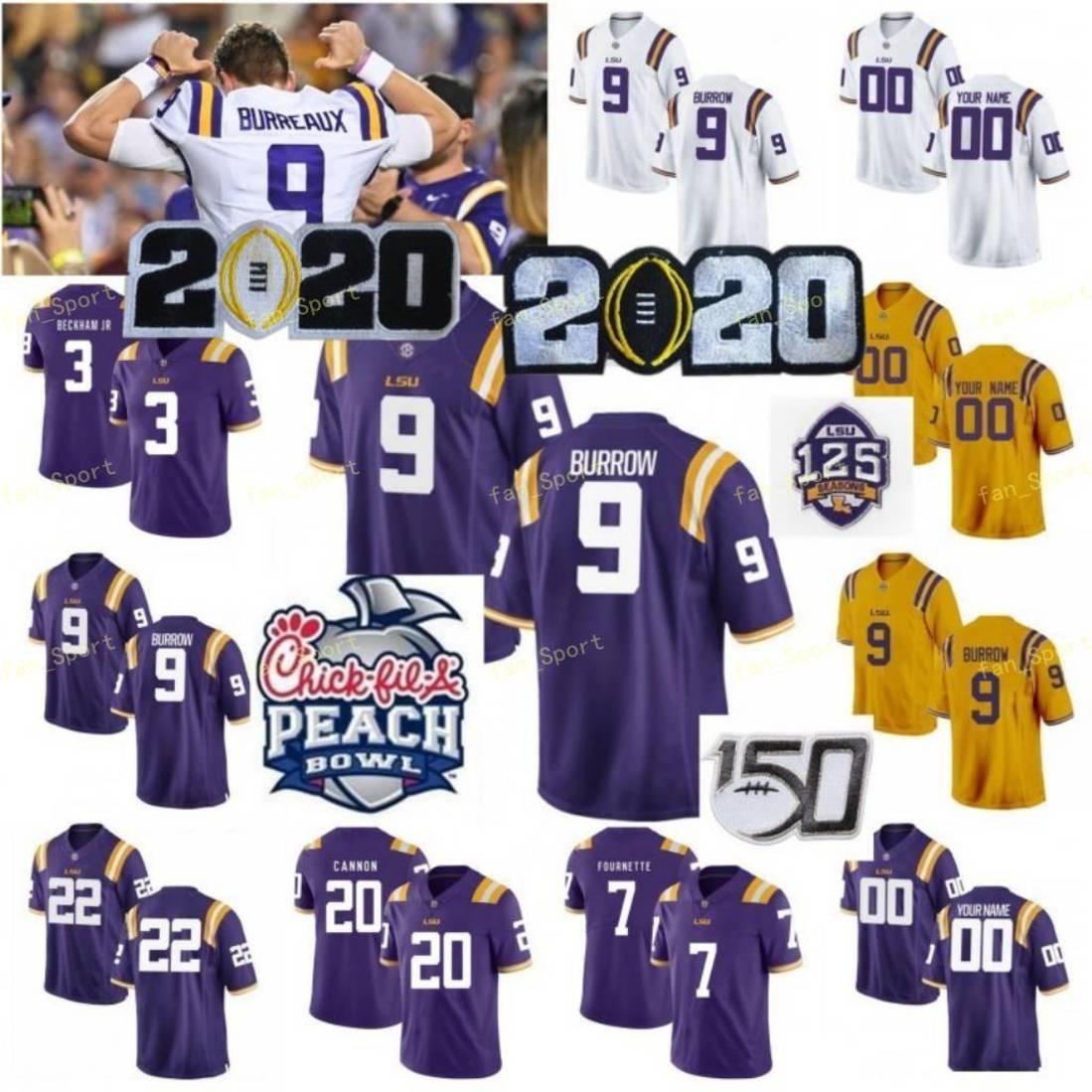 

NCAA College Jerseys LSU Tigers 2 Justin Jefferson 7 Grant Delpit 7 Patrick Peterson 7 Tyrann Mathieu Custom Football Stitched, As