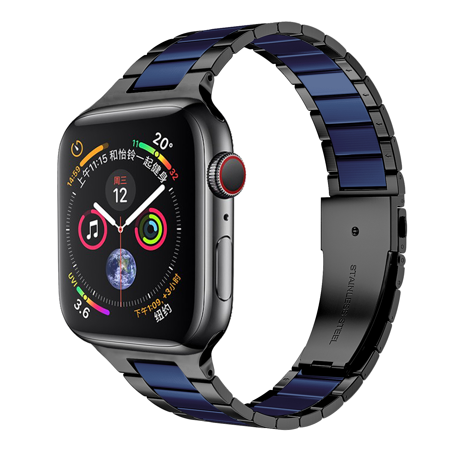 

Straps Compatible with Apple Watch Series 7 6 5 4 3 2 1 Premium Stainless Steel Metal Replacement Strap