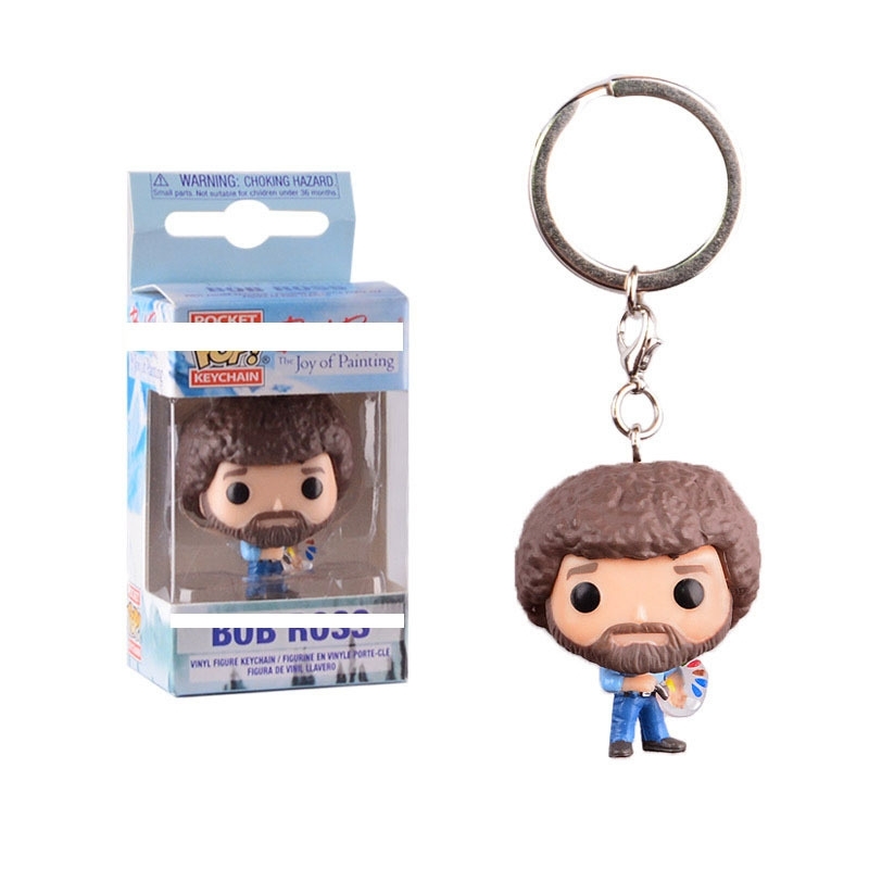 

figure Funko pop happy studio Bob Ross Keychain pendant