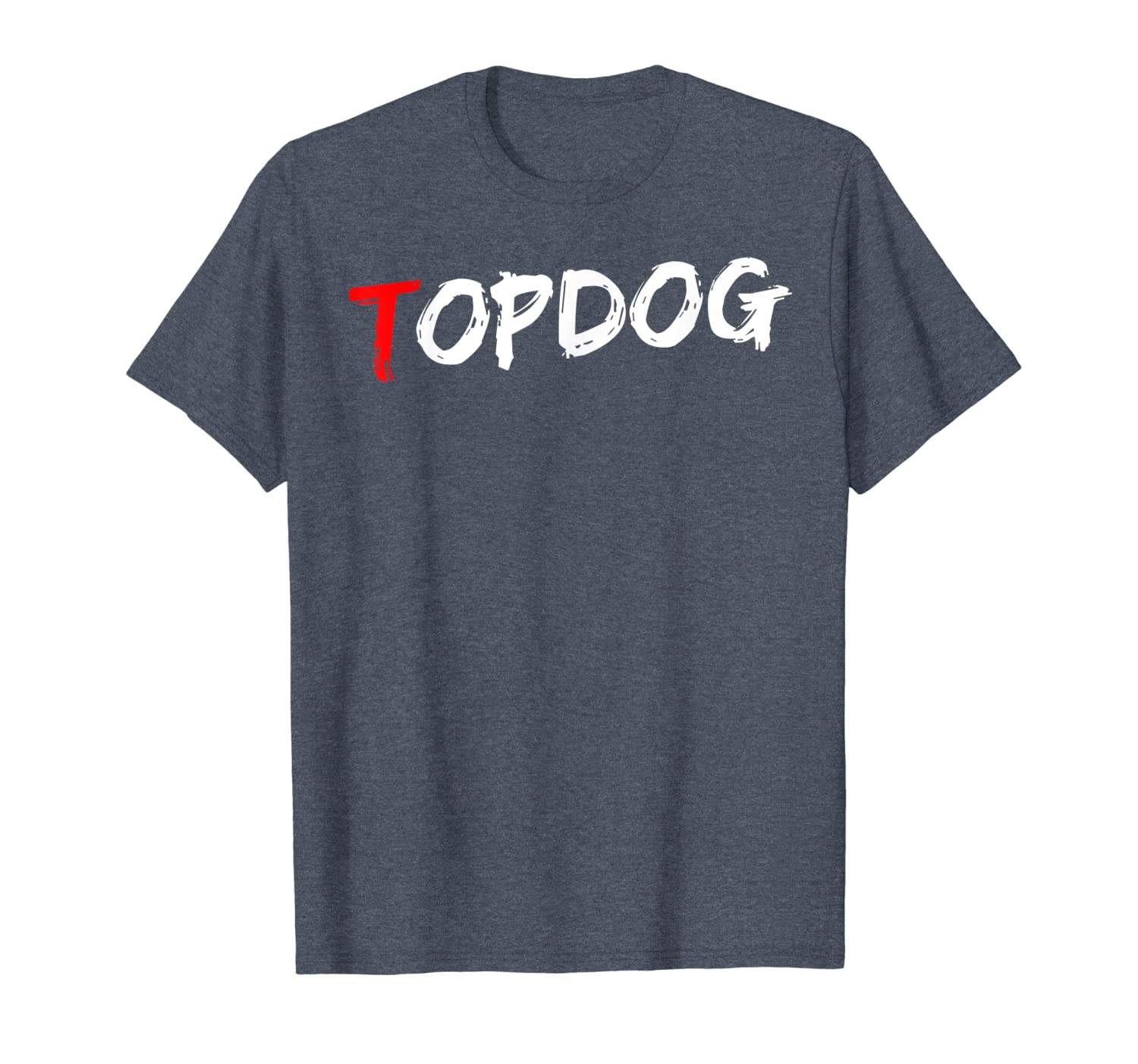 

dog man in charge alpha leader cool man t-shirt, White;black