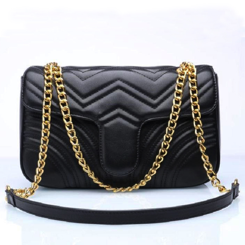

Luxury shoulder bag designer ladies handbag high quality pu leather women's handbags purse chain fashion letter messenger bags, White