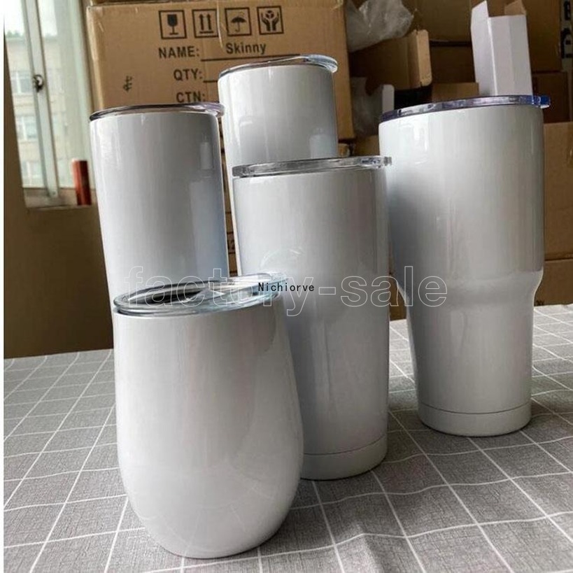 

personality sublimation blanks cups 12oz 20oz 30oz stainless steel tumbler vacuum insulated mug with lid DIY gift cup 2021