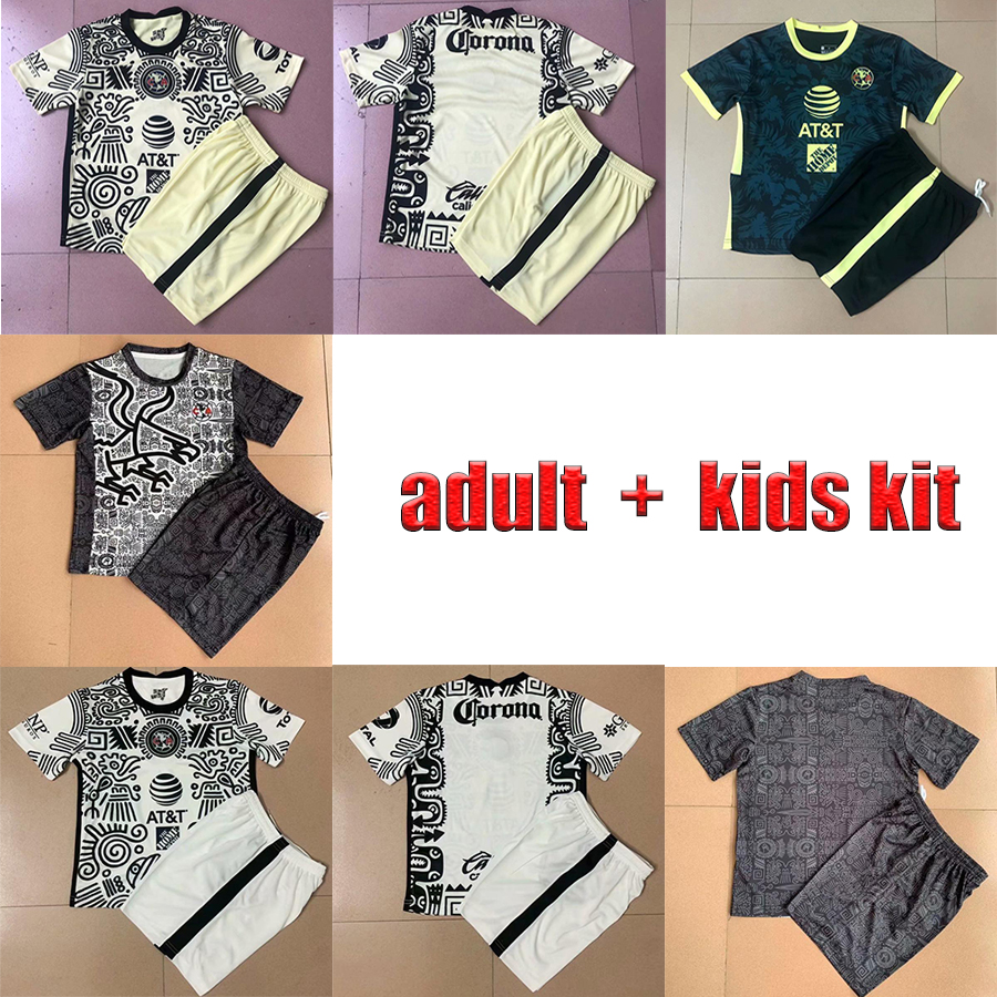 

Adult kids kit 2021 Club America Soccer jerseys Pre Match Training GIOVANI BENEDETTI Home Away Third White goalkeeper 20 21 22 camisetas de, Black;yellow