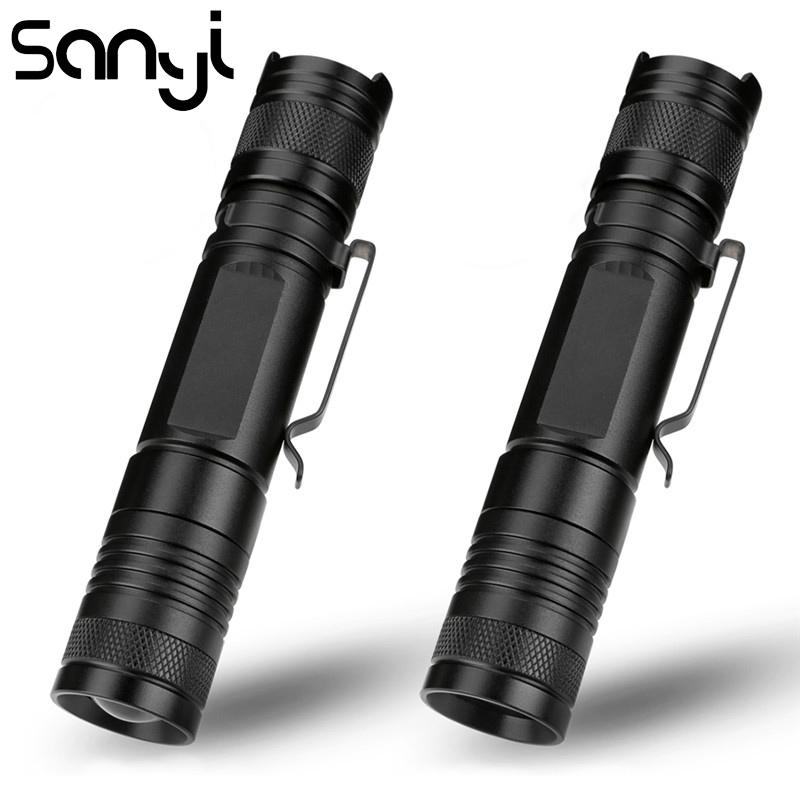 

Flashlights Torches SANYI 3800LM Torch T6 LED 5 Modes Zoomable Or Fixed Focus Lighting USB Rechargeable 18650 Battery