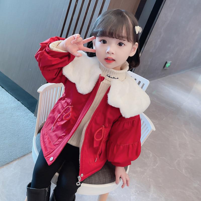 

Jackets Girls Long Coat Solid Color Girl Spring Autumn Children's Jacket Casual Style Kids Clothes, J4889-2