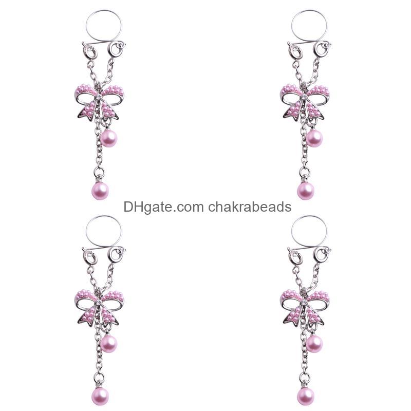 

Nipple Rings Stainless Steel Body Piercing Chakrabeads Butterfly Fake Chemoche Pickle Jewelry Spot Adjustable Size Ring Capse jlljFp