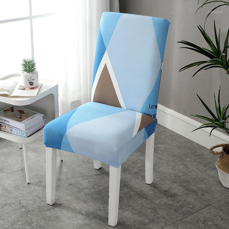 

2pcs Printing Chair Cover Spandex Stretch Elastic Slipcovers Covers For Kitchen Dining Room Wedding Banquet El