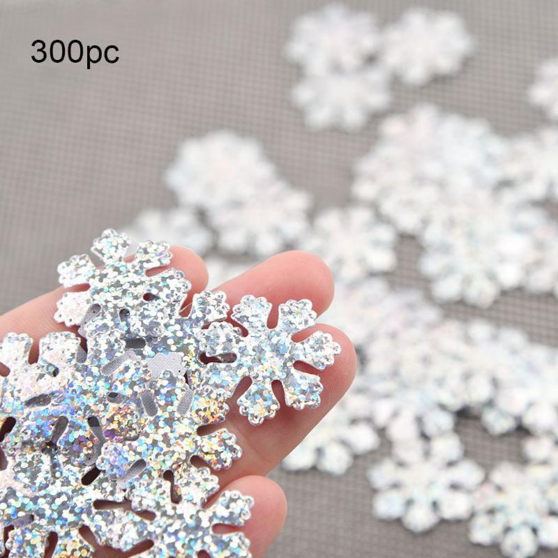 

Christmas Decorations 300pcs/lot Snowflakes Confetti Artificial Snow Xmas Tree Ornaments For Home Party Wedding Decor 2022 Navid