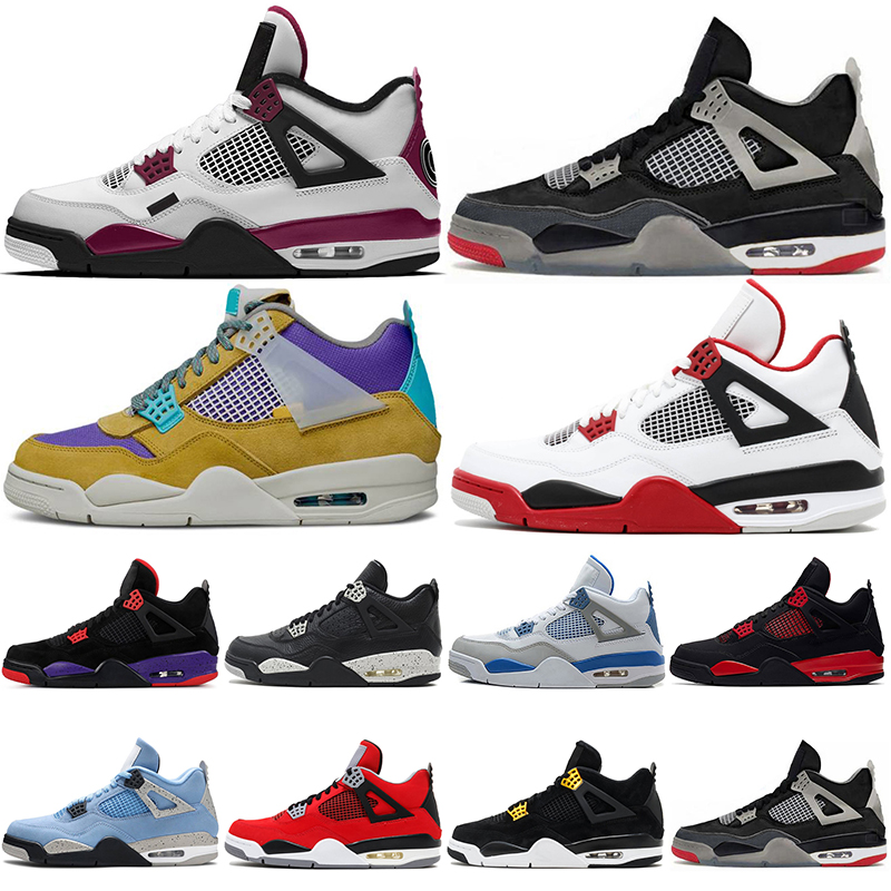 

2021 Basketball shoes jumpman 4 mens shoes air Jorden 4s White Oreo Union Guava Taupe Haze outdoor men women sport sneakers trainers size 5.5-13, #1