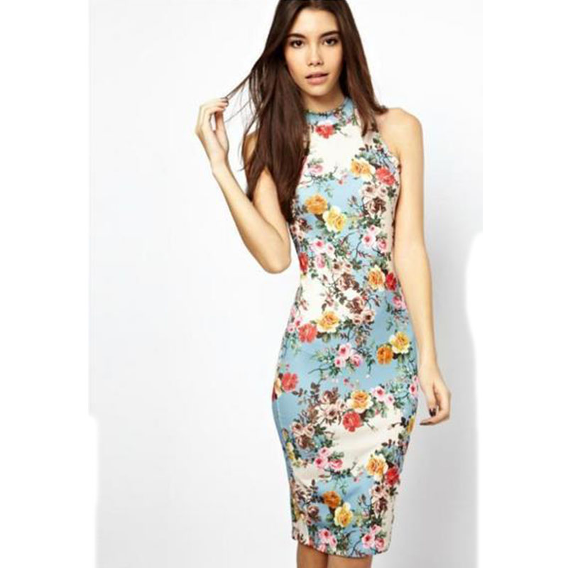 

Women's Sleeveless sexy Bodycon Dress for women 2021 elegant wedding collar mori girl, As picture