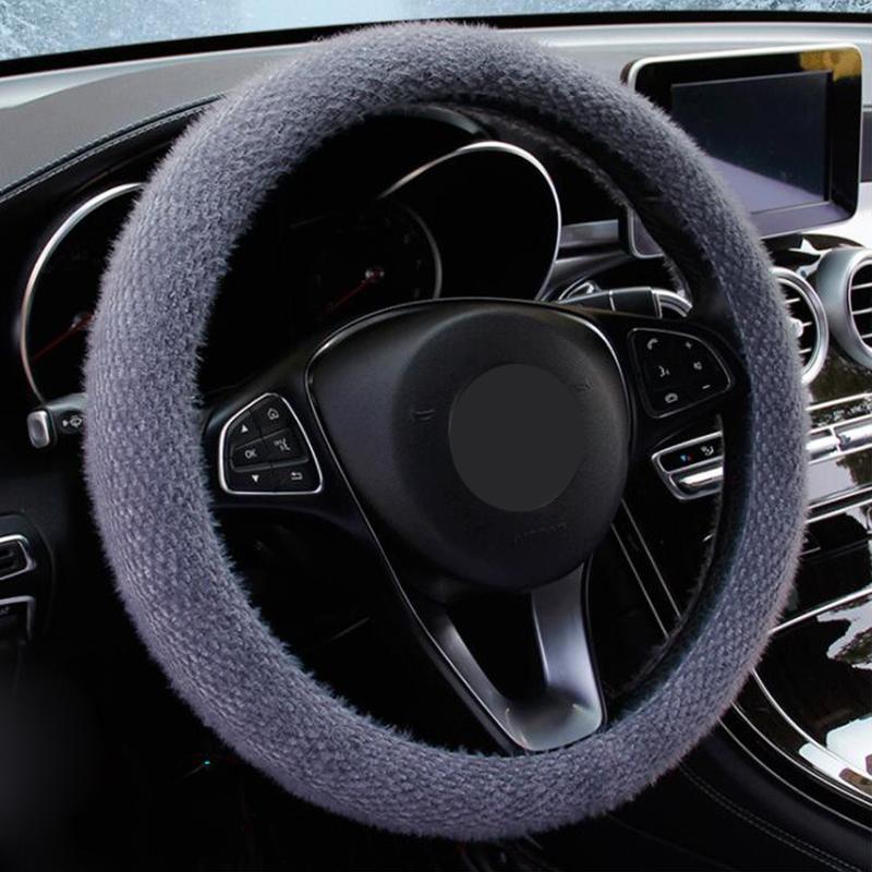 

Steering Wheel Covers Keep Warm Auto Accessories Winter Car Cover Imitation Material Thick Plush