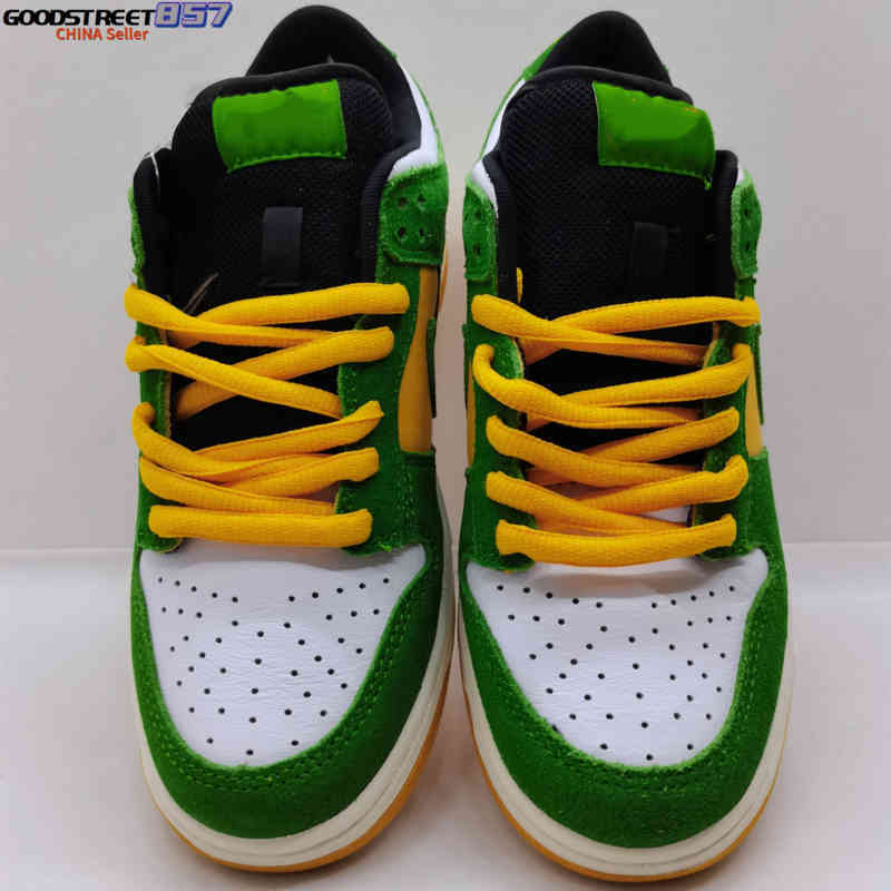 

2021 low-top men's skateboard running shoes SB Bucks yellow-green color matching design collision fusion wear-resistant women's sports, Customize