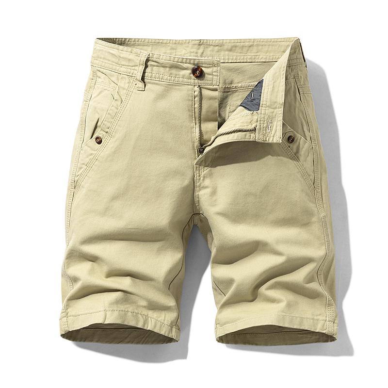 Summer Solid Color Tactical Men Cargo Shorts Khaki Jogger Military Cotton Casual Loose Men's