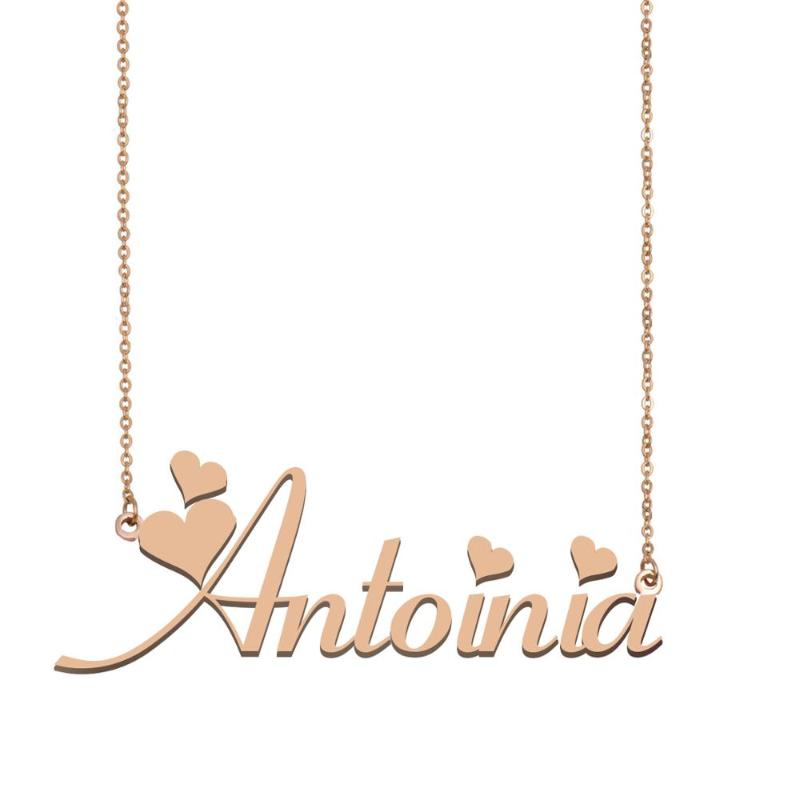 Pendant Necklaces Antoinia Name Necklace, Custom Necklace For Women Girls Friends Birthday Wedding Christmas Mother Days Gift-image-706610367