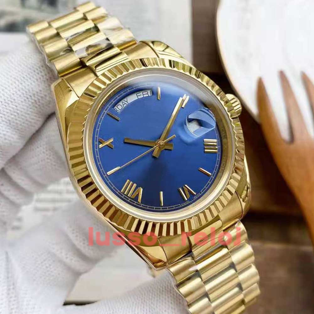 

2021 Classic Men Mens GOLD DAYDATE Presidential V5L Automatic Watches Mechanical Movement Watch Sapphire Two-tone Bracelet Master 5996882, Box