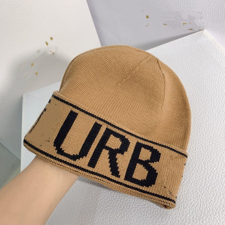 

Designer Beanie Cap Luxury Knitted Hat Mens Fitted Hats Unisex Cashmere Letters Casual Skull Caps Outdoor Fashion High Quality, Black