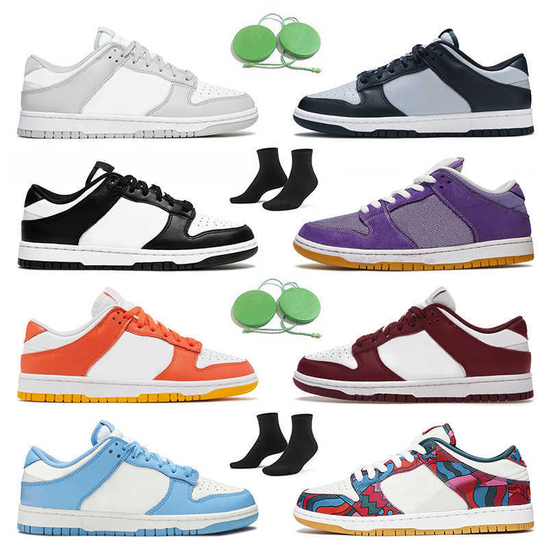 

Fashion Women Mens Authentic OG Running Shoes SB Dunks Low Grey Fog Black White Coast UNC Bordeaux Parra Abstract Art Undefeated Trainers, #11 coast 36-45