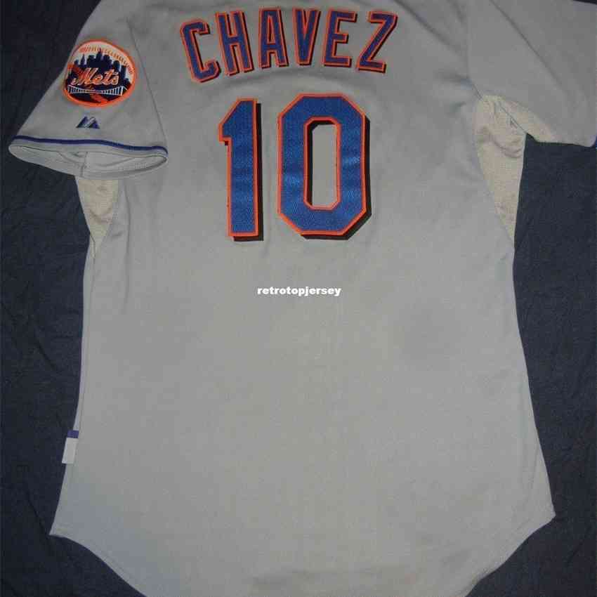 

Cheap Retro Top New Majestic ENDY CHAVEZ NEW YORK Jersey 06 NLCS Delgado Piazza Mens Stitched Baseball jerseys, Black