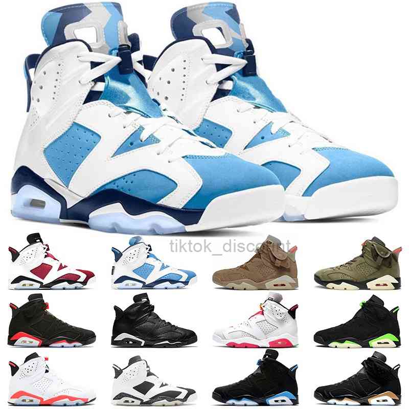 

2021 Jumpman 6 Basketball Shoes 6s Mens Sneakers Carmine Black Infrared Electric Green British Khaki Medium Olive Sports Shoe Size 40-47, #1 carmine 36-47