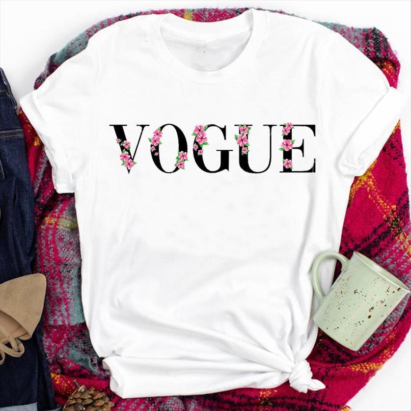 

Letter 90s Floral Flower Women Tops Fashion Butterfly Tees Print Clothes Graphic Female T Shirt, White