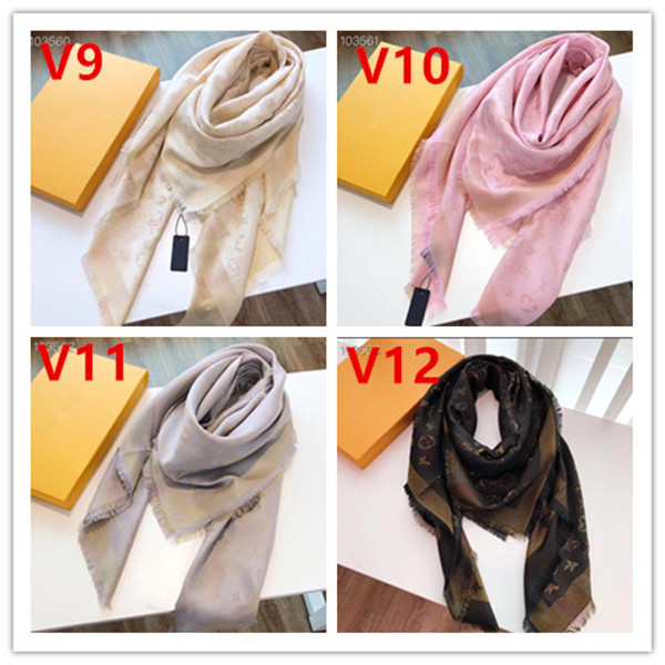 

2020 VV Classic Designer cashmere scarf For Women Winter cashmere scarfs Big Letter pattern cashmere Pashminas Shawls scarves, Blue;gray