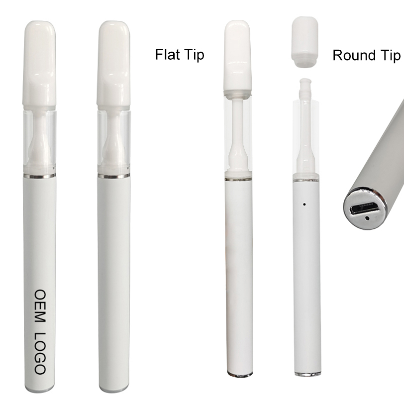 

Smooth Hits Rechargeable 290mah Full Ceramic Disposable Vape Pen E-Cigarettes Cartridges Thick Oil 1ml 0.5ml 510 Battery Round Flat Mouthtip Cookies Vapes