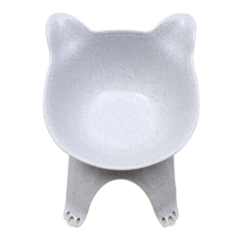 

Cat Bowls & Feeders Single Raised Dog Bowl 15Â°Tilted Non-slip Pet Food Water Feeder Puppy Kitten Drinking Feeding Dispenser Container