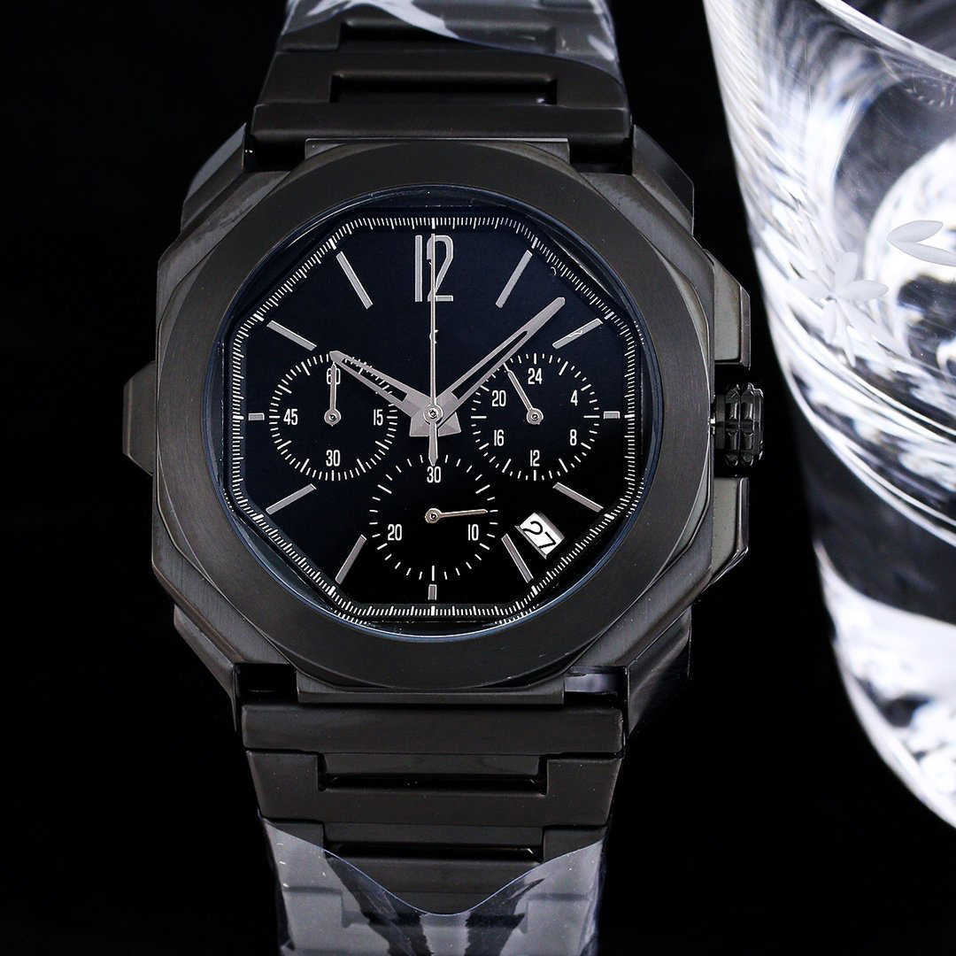 

Top AAA luxury watches men and women outdoor sportsdiving automatic machinery waterproof The steelchain 45mm gift, Black