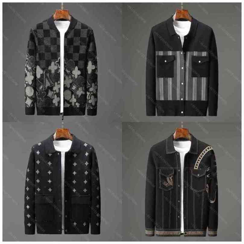 

Designer Mens Tech Fleece Sweater jacket autumn and winter luxury brand men s clothing casual Apparel Louisclothes lapel zipper fashion trac, Black;brown