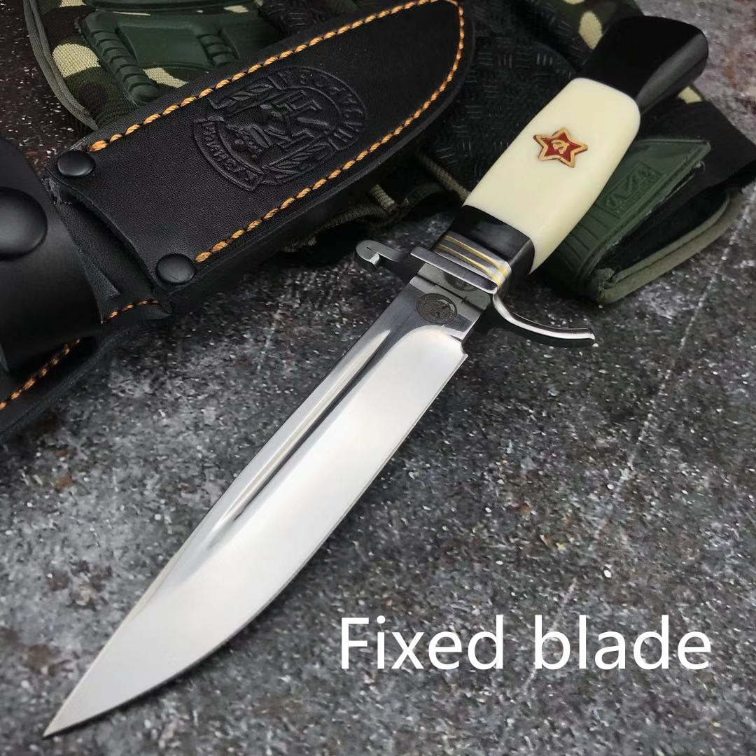 

Russia Finka NKVD KGB Fixed blade hunting knife outdoor survival Edc camping military multi-hunting Tactical Knives