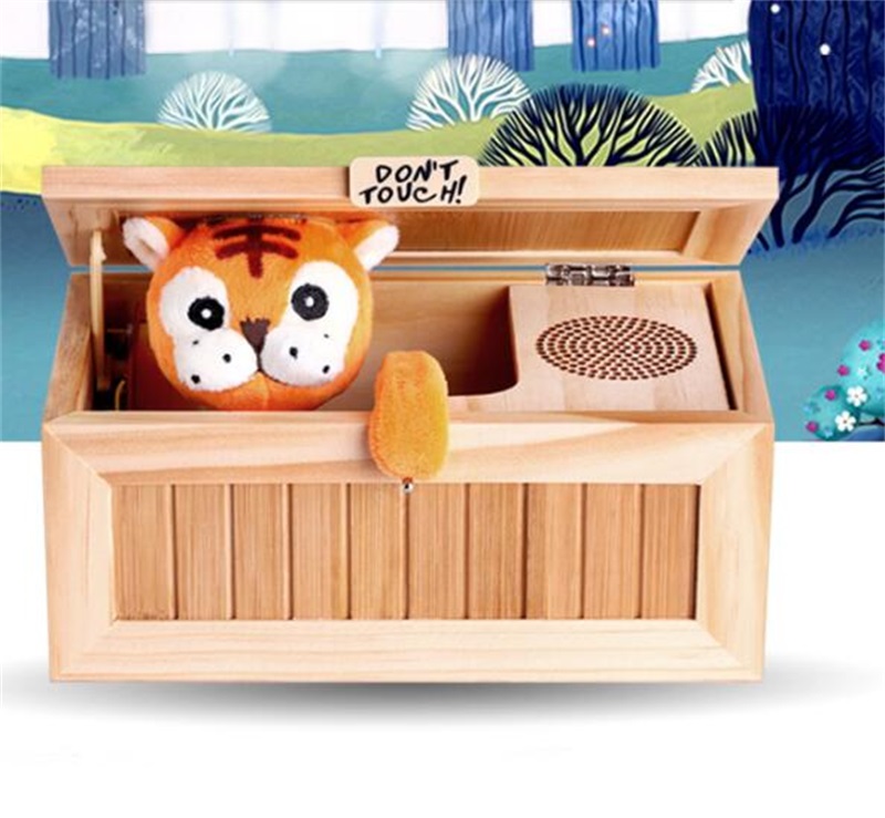 

New Electronic Useless Box with Sound Cute Tiger Toy Gift Stress-Reduction Desk 1354 V2