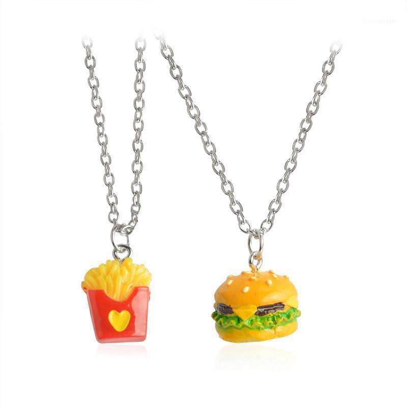 

Chains Pinksee Fashion PVC Simulation Hamburg Fries Pendant Necklace Cute Funny Jewelry Accessory Wholesale1