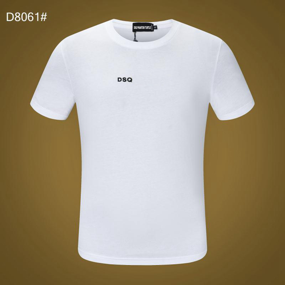 

DSQ PHANTOM TURTLE SS Mens Designer T shirt Italian fashion Tshirts Summer DSQ Pattern T-shirt Male High Quality 100% Cotton Tops 60197, White