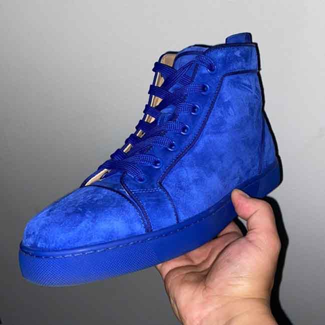 

2021 red bottoms shoe for man womens Mens designer platform flat casual shoes fashion luxurys loafers trainers sneakers EUR47 Blue velvet, Black