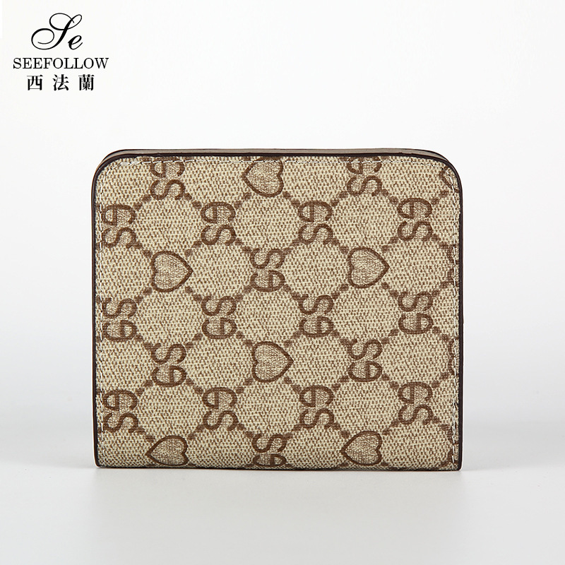 

wallet 2021 women's short 20% discount multifunctional leather small change fashion, Red;black