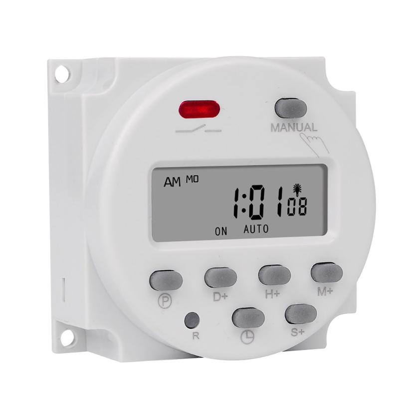 

Smart Home Control SINOTIMER CN101S Interval Digital LCD Timer Switch 7 Days Weekly Practical Programmable Time Relay Programmer
