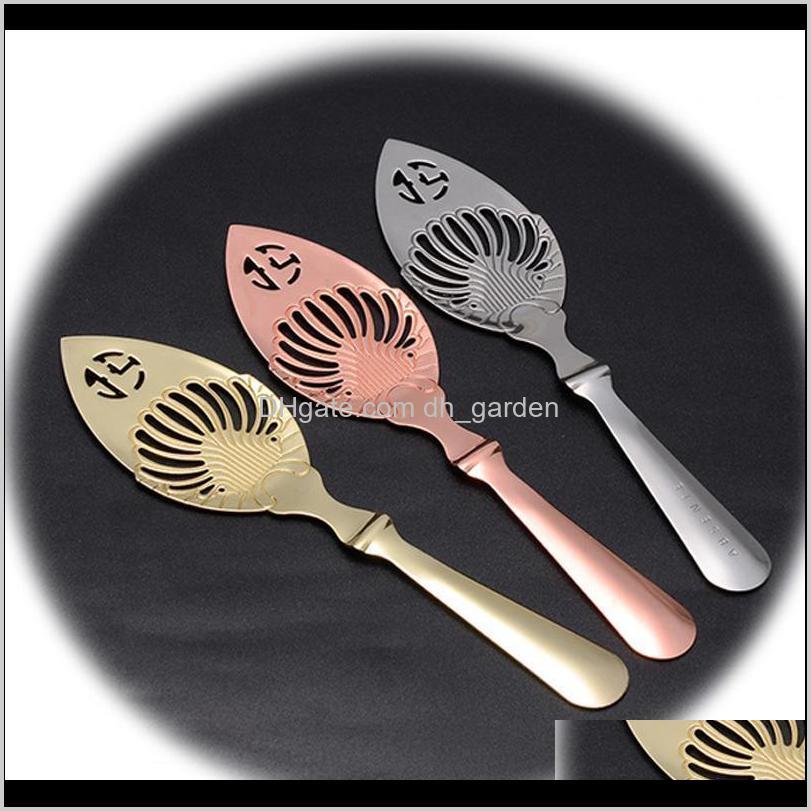 

Tools Drinkware Spoons Bar Utensils Bitter Scoop Sugar Cake Filter Hollow Out 304 Stainless Steel Absinthe Cocktail Spoon Nxvcc 90Wsg