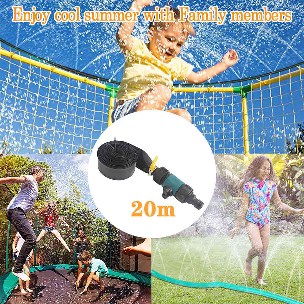 8/10/12/15/20m trampoline waterpark sprinkler outside children will see outdoor water sprinkler trampoline sprinkler toy water-image-693533908